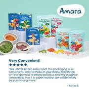Amara Organic Baby Food Oats Mango N Strawberry, No Added Sugar, Stage 2, 5 Individual Servings