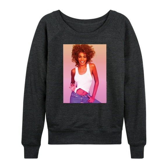 Whitney Houston - Gradient Photo - Women's Lightweight French Terry Long Sleeve Shirt