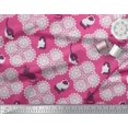 thumbnail image 2 of Soimoi Poly Georgette Fabric Floral & Cat Animal Print Fabric by Yard 52 Inch Wide, 2 of 3