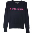 thumbnail image 1 of French Connection Womens Bonjour Knit Sweater, Blue, X-Small, 1 of 1