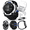 50mm SOLAR Whitestone +WHT EarBuds, variant on Instinct 3 – 50 mm, AMOLED Display, Rugged Outdoor GPS Smartwatch, Built-In Flashlight, Supernova Collection Limited Edition Color, Black with Black/Bolt Blue Silicone Band