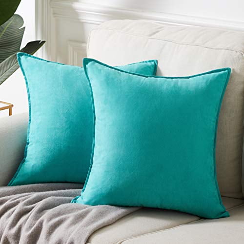 Fancy Homi 2 Packs Premium Faux Suede Decorative Throw Pillow Covers