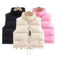 thumbnail image 1 of CSCHome - Chaleco acolchado de plumas para niños y niñas, ropa de abrigo para niños pequeños, chaleco cálido para otoño e invierno, abrigos de invierno, bonita chaqueta acolchada sin mangas con, 1 of 8