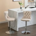 thumbnail image 4 of Adjustable Seat Height 25 - 33 Inch Bar Stools / Luxury Hand - pulled Buttons, Dining Room Use, 4 of 7