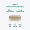 thumbnail image 4 of Vitanica Ginkgo Biloba Extract Supports Circulation and Cognitive Health, Standardized to 24% Flavone Glycosides, 6% Terpene Lactones, Vegan, Non-GMO, Gluten Free, 90 Capsules, 4 of 7