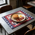 thumbnail image 7 of Chmadoxn Patriotic 4th of July Placemats, 12x18 Inch Red White Blue American Flag Table Mats for Independence Day, Memorial Day Kitchen Decor, Washable Polyester, Heat Resistant, 1Pc, 7 of 7