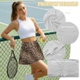 thumbnail image 6 of Xoenoiee Brown Leopard Print Tennis Skirt Golf Skorts with Pockets Tummy Control Shorts Pleated Skirts for Women Athletic Dressy Casual, M, 6 of 6