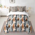 thumbnail image 2 of Manfei Abstract Geometric Bedding Comforter Set 7-Piece, Black Brown Watercolor King Bedding Sets, Modern Stripe Omnre Reversible Bed Sheets, Ultra Soft Home Decor, 2 of 7