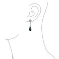 thumbnail image 2 of Bling Jewelry Womens Briolette Faceted Teardrop Black CZ Chandelier Earrings .925 Sterling Silver, 2 of 4