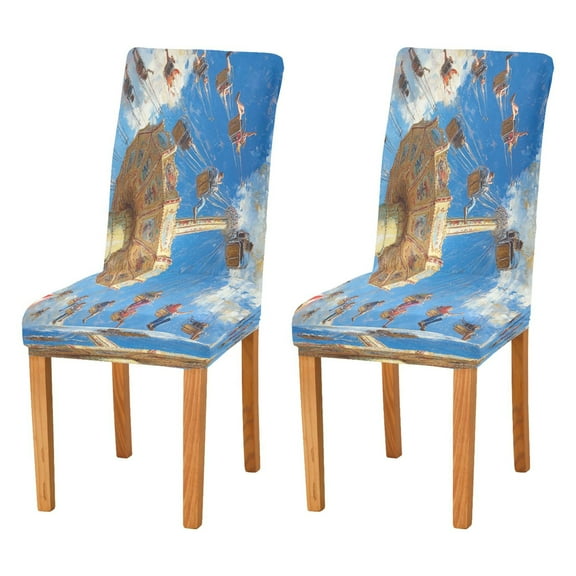 BZSMCE Chairs Slipcovers Dining Chair Covers Rotating Flying Chair Panting Creative Pattern