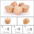thumbnail image 3 of Crochets Muraux en Bois, 5 Pcs Crochets Ronds pour Manteaux, 3 of 5