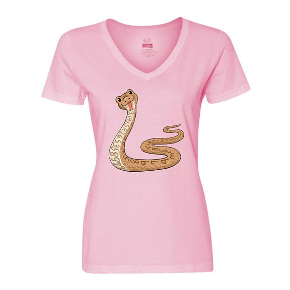 Inktastic Pi-thon Pi Day Python Pun Snake Women's V-Neck T-Shirt