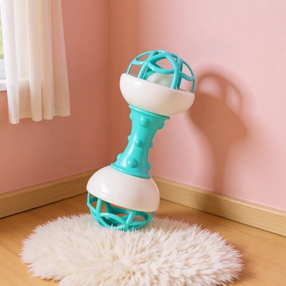 Luoshdecor Double-Headed Rattle Shaker Bell for Boy Girl,Handheld Musical Sensory for Wrist Strength and Coordination Development Toy