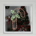 thumbnail image 3 of Northlight LED Lighted Candy Cane Christmas Window Silhouette - 18" - Red and Green, 3 of 8