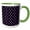 Green/White, variant on 3drose, Black and Purple Polka Dot Print, 11oz Mug