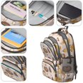 thumbnail image 4 of Mushroom and Morel Beige Pattern Backpack for School, Cute School Bag with Adjustable Shoulder Straps and Padded Back, 16.9"x12.6"x5.9", 4 of 5