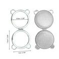 thumbnail image 2 of Unique Bargains 1 Pc Women Bears Style Makeup Mirror for Travel Vacation Silver Tone Aluminum Mirror PU Leather, 2 of 3