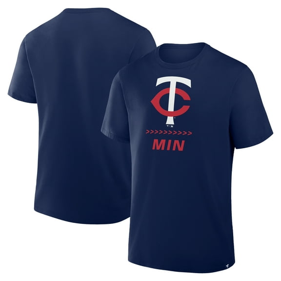 Men's Fanatics Navy Minnesota Twins Clubhouse Legacy Side Swipe T-Shirt