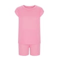 thumbnail image 4 of Girls Outfit Sets Summer Casual Athletic 2 Piece Baby Clothes for Girls Casual Clothing Sets Pink 9-10 Years, 4 of 8