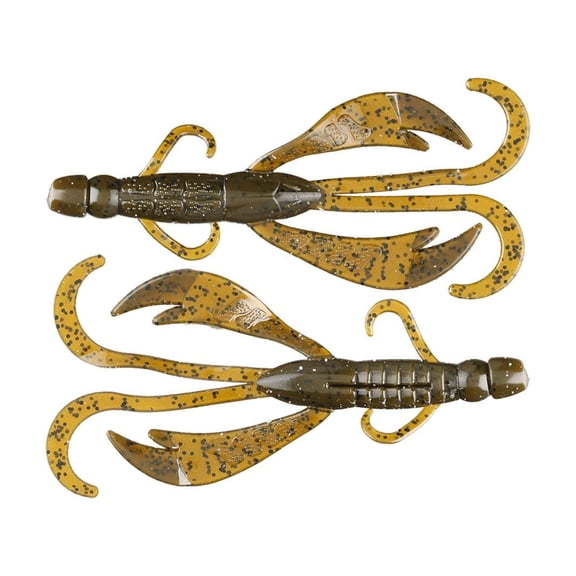 Big Bite Baits 5 inch Battle Bug Soft Plastic Creature Bait (Green Pumpkin Grape Flake)