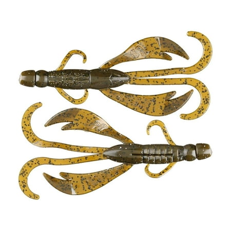 Big Bite Baits 5 inch Battle Bug Soft Plastic Creature Bait (Green Pumpkin Grape Flake)