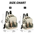 thumbnail image 2 of FORMRS Mini Backpack Purse for Women Travel Daypack Casual Shoulder Bag, Beige Christmas Trees, 2 of 7