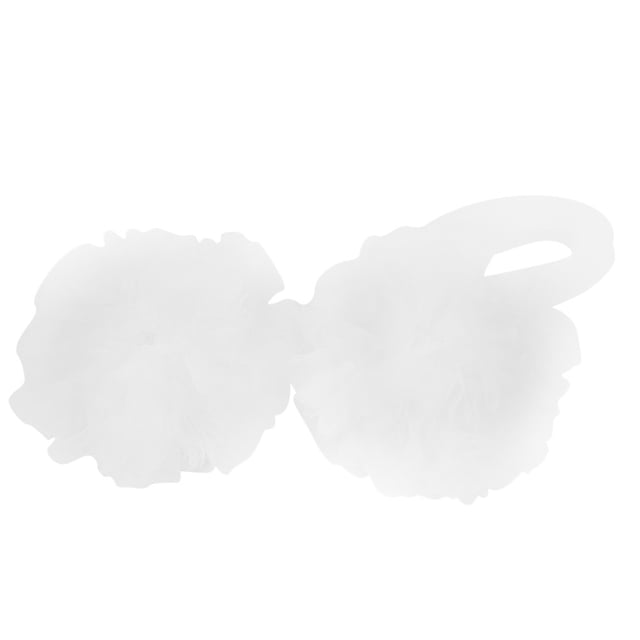 Mosquitera colgante para cuna de bebé, bola de flores, accesorio para cuna, decoración de pared (blanco)