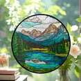 thumbnail image 2 of Mount Rainer Stained Glass Suncatcher - Multiple Designs & Sizes for Window Hanging, Perfect Home Decorr or Wall Decorr Gift for Nature Lovers, Friends, and Loved Ones, Stained, 2 of 6