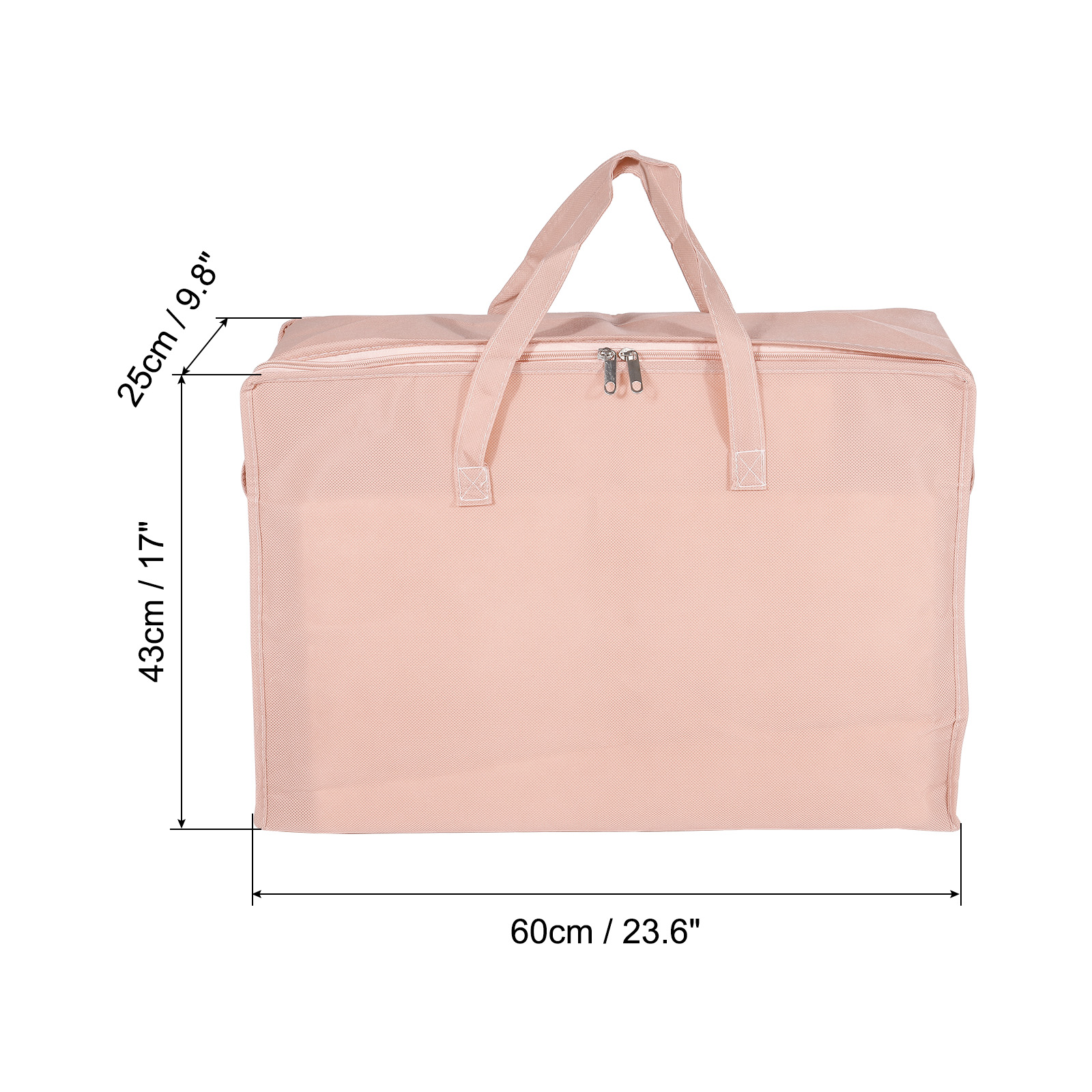 Unique Bargains Waterproof Foldable Clothes Organizer with Handles Pink 23.6"x9.8"x16.9"