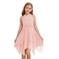 thumbnail image 2 of Nyeemya Flower Kids Girls Tulle Princess Dress High Waist Sleeveless Dreamy Dresses Wedding Party Pink 12, 2 of 6