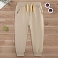 thumbnail image 4 of Ymyiu Sweatpants Boys Unisex-Baby Baby Pants, Flexy Soft Knit Pull-On Sweatpants, Stretch Joggers for Babies & Toddlers, 1-Pack Size 6-7 Years(Khaki, 6-7 Years), 4 of 9