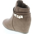 thumbnail image 3 of Static Footwear Cici-9 Womens Comfy Almond Toe Platform Hidden Wedge Ankle Bootie, 3 of 7