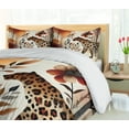 thumbnail image 6 of Ambesonne Leopard Duvet Cover Set, Wild Autumn Woodland Art, King, Burnt Sienna Amber and Grey, 6 of 6