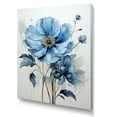thumbnail image 2 of Designart "Daisy Flower Blue Minimalism wall decor I" Floral Canvas Art Print, 2 of 5