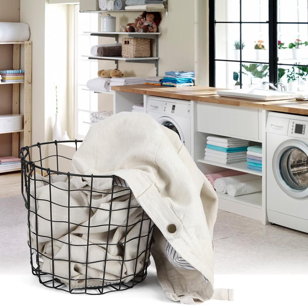 Heavy Duty Garment Organizer Laundry Cart Washing Storage Layered Basket Hamper 