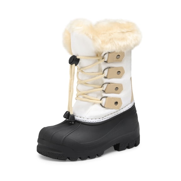 BURUDANI Kids Boys Girls Winter Snow Boots Insulated Outdoor Snow Boots Soft Warm Shoes Boots
