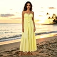 thumbnail image 2 of XIAOCHA Tiered Summer Dress for Women Spaghetti-Strap Fringed Ruffled Bohemian Vacation Maxi Dresses, 2 of 8