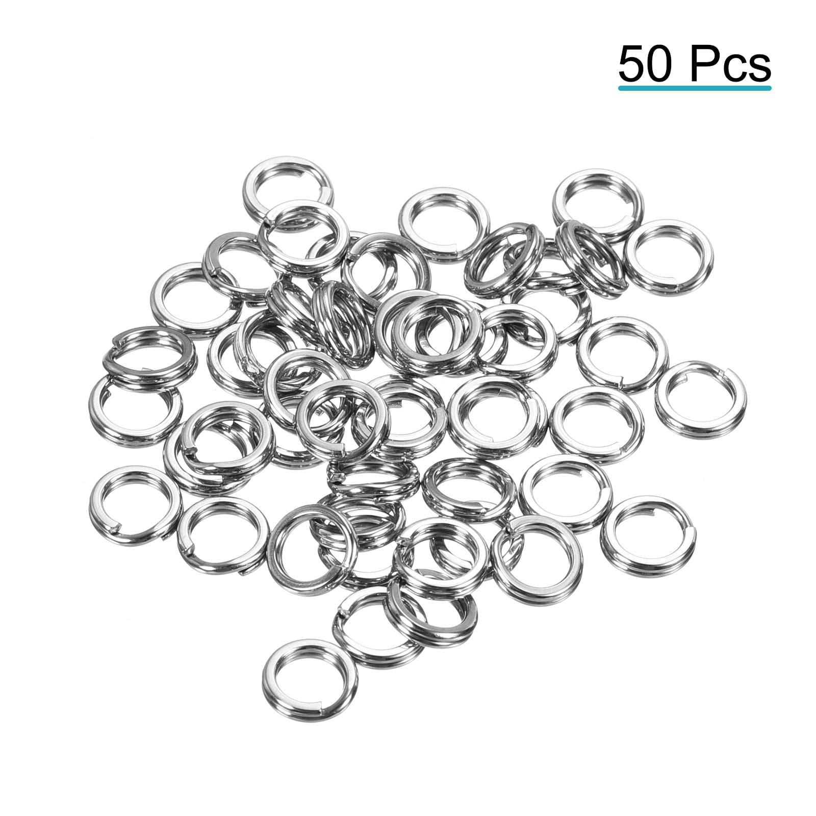 Unique Bargains Waterproof Fishing Split Rings Double Flat Ring Lure Connector 0.7mm x 5mm