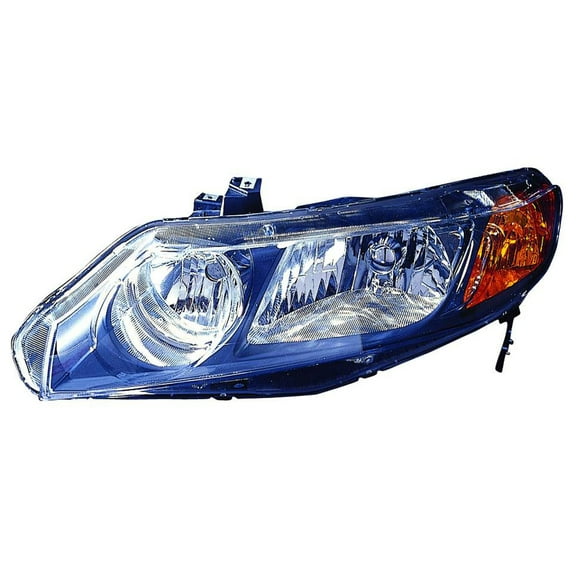 KAI New CAPA Certified Standard Replacement Driver Side Headlight Lens And Housing, Fits 2006-2008 Honda Civic Sedan