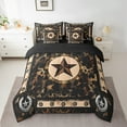 thumbnail image 2 of Feelyou Tribal Texas Stars Bedding Comforter Set 7pcs, Leopard Cheetah Print King Bedding Sets, Western Rustic Farmhouse Reversible Bed Sheets, Microfiber Bedroom Decor, 2 of 8
