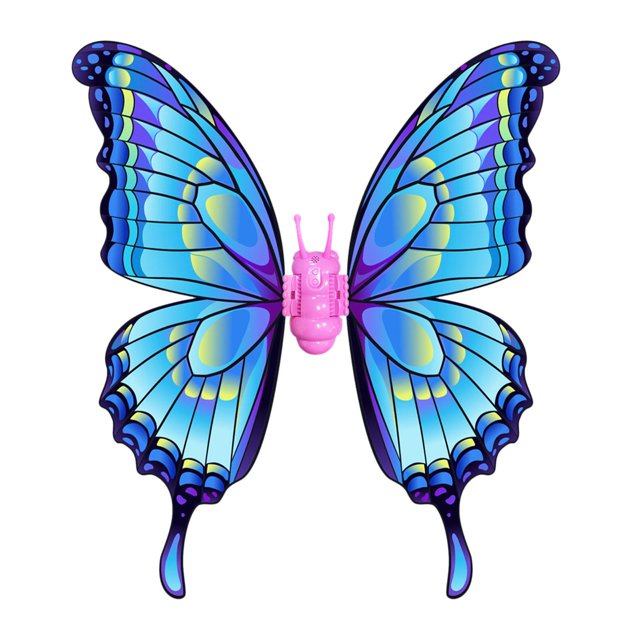 Alas de mariposa en movimiento, regalos de cumpleaños, alas de hada eléctricas de Pascua, alas de hada iluminadas Azul