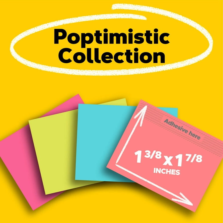 Post-it Notes Poptimistic, 1 3/8" x 1 7/8", 6 Pack photo 3