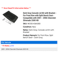 thumbnail image 2 of Dark Gray Console Lid Kit with Bracket - For Front Row with Split Bench Seat - Compatible with 2001 - 2006 Chevy Silverado 2500 HD 2002 2003 2004 2005, 2 of 3