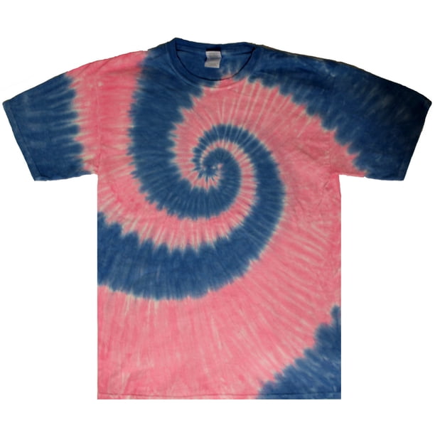 Tie Dyed Shop Tie Dyed Shop Cotton Pink And Blue Spiral Tie Dye Shirt 3x Walmart Com Walmart Com