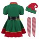 thumbnail image 3 of 2024 Festival de disfraces de Navidad para niñas elfas verdes Papá Noel para niñas Ropa de Año Nuevo para niños Vestido de fiesta elegante, 3 of 5