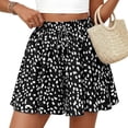 thumbnail image 5 of PRETTYGARDEN Women's Flowy Shorts Summer Fashion Beach Vacation Clothes Casual High Waist Wide Leg Ruffle Shorts, 5 of 8