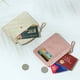 thumbnail image 3 of Monedero con tarjetero y cremallera para mujer, color caramelo, estampado de cocodrilo, pequeño y fresco, 3 of 6