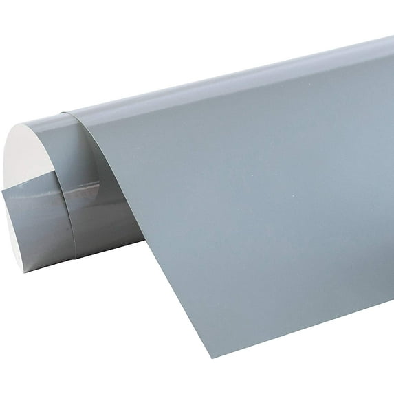 24" x 50 ft Roll of glossy Middle-Gray Repositionable Adhesive-Backed Vinyl for Craft Cutters, Punches and Vinyl Sign Cutters