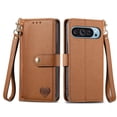 thumbnail image 2 of HLONK Wallet Case Compatible for  Pixel 9 / 9 Pro Fold Case with Card Slots Strap & Kickstand Leather with Zipper Shockproof Slim Cover Phone Case for  Pixel 9 / 9 Pro Fold Wallet Case Gr, 2 of 8