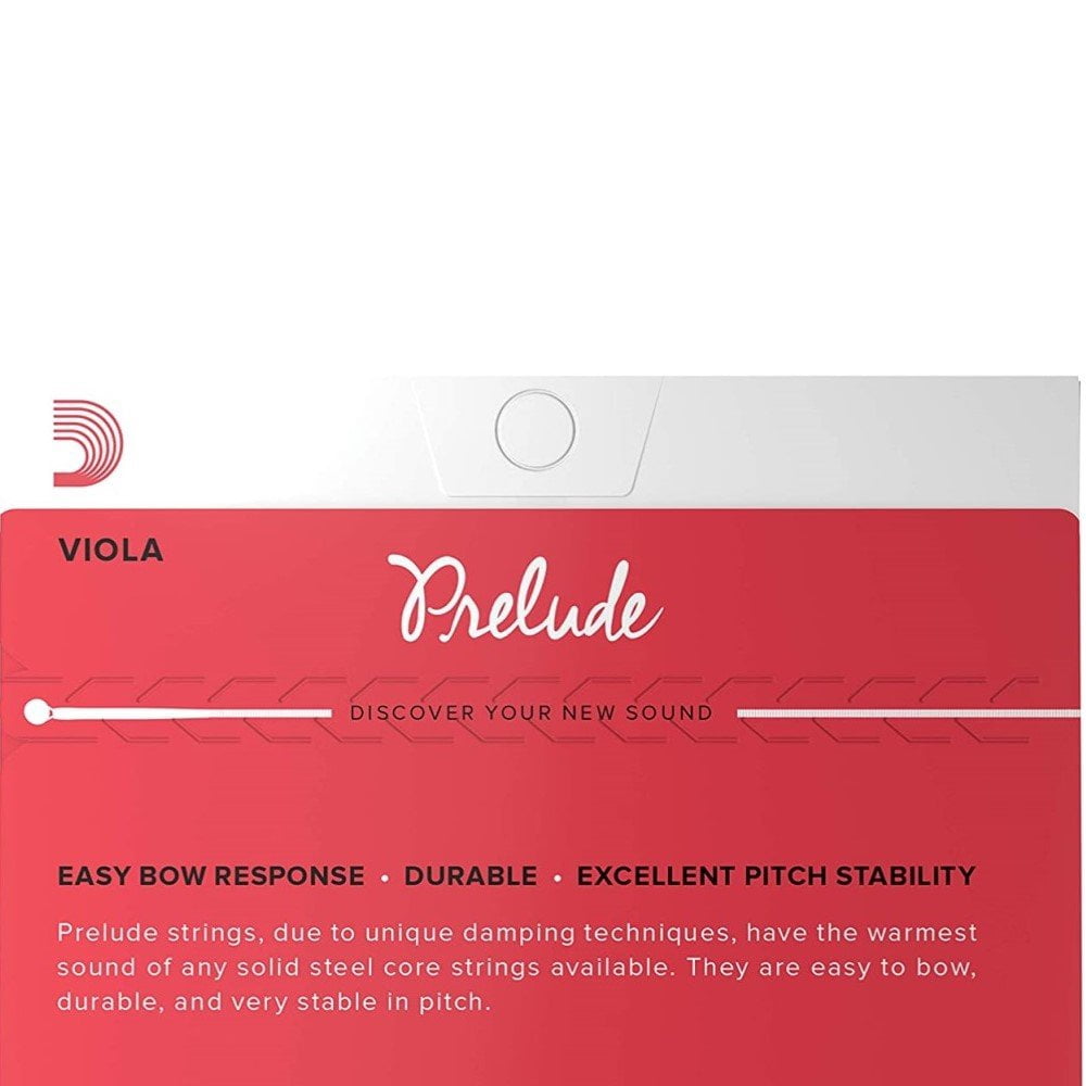 D'Addario Prelude Viola String Set, Medium Scale, Medium Tension